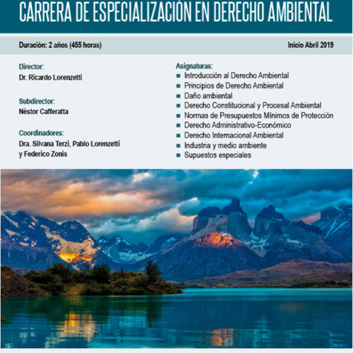 «Carrera de Especialización en Derecho Ambiental»