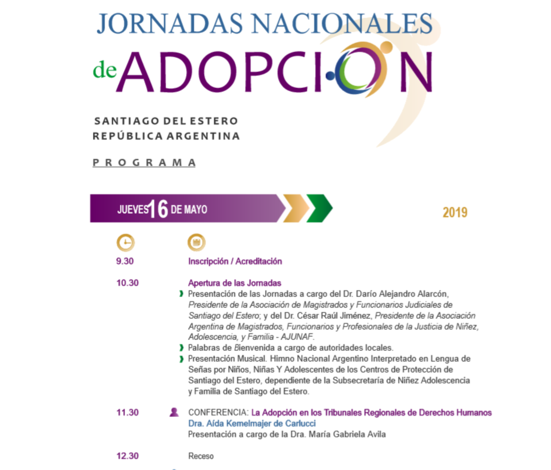 «Jornadas Nacionales de Adopción»