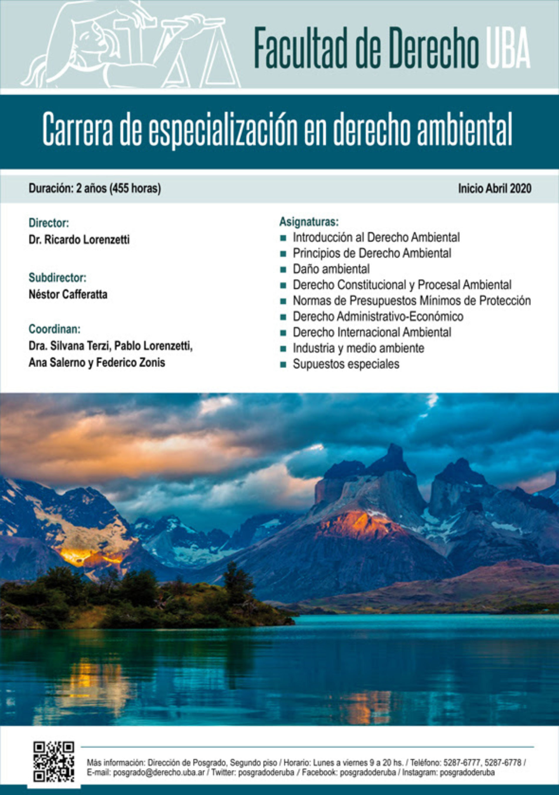 «Carrera de especialización en derecho ambiental»