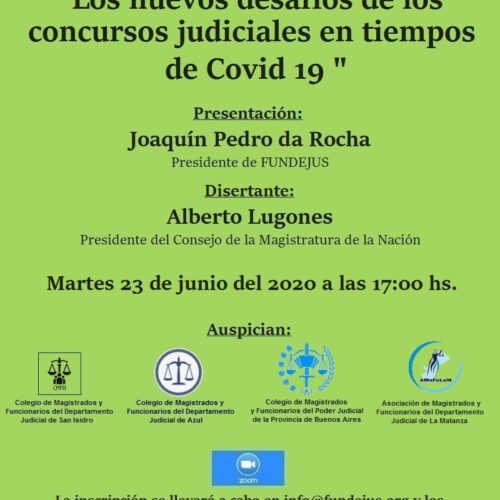 » Los nuevos desafíos de los concursos judiciales en tiempos de Covid 19 «