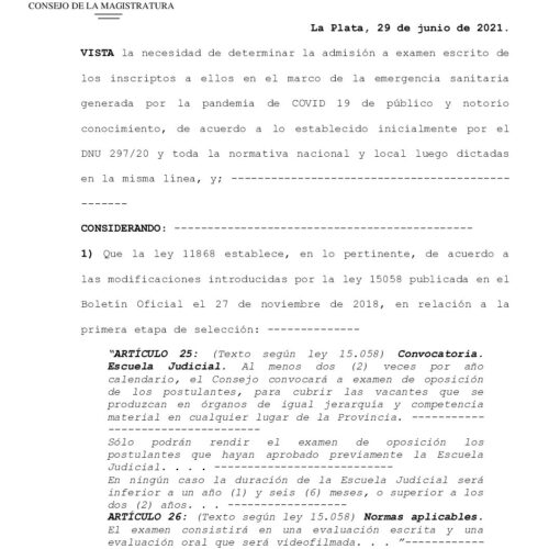 Consejo de la Magistratura de Neuquén – Convocatoria Concurso N° 137 y N° 138