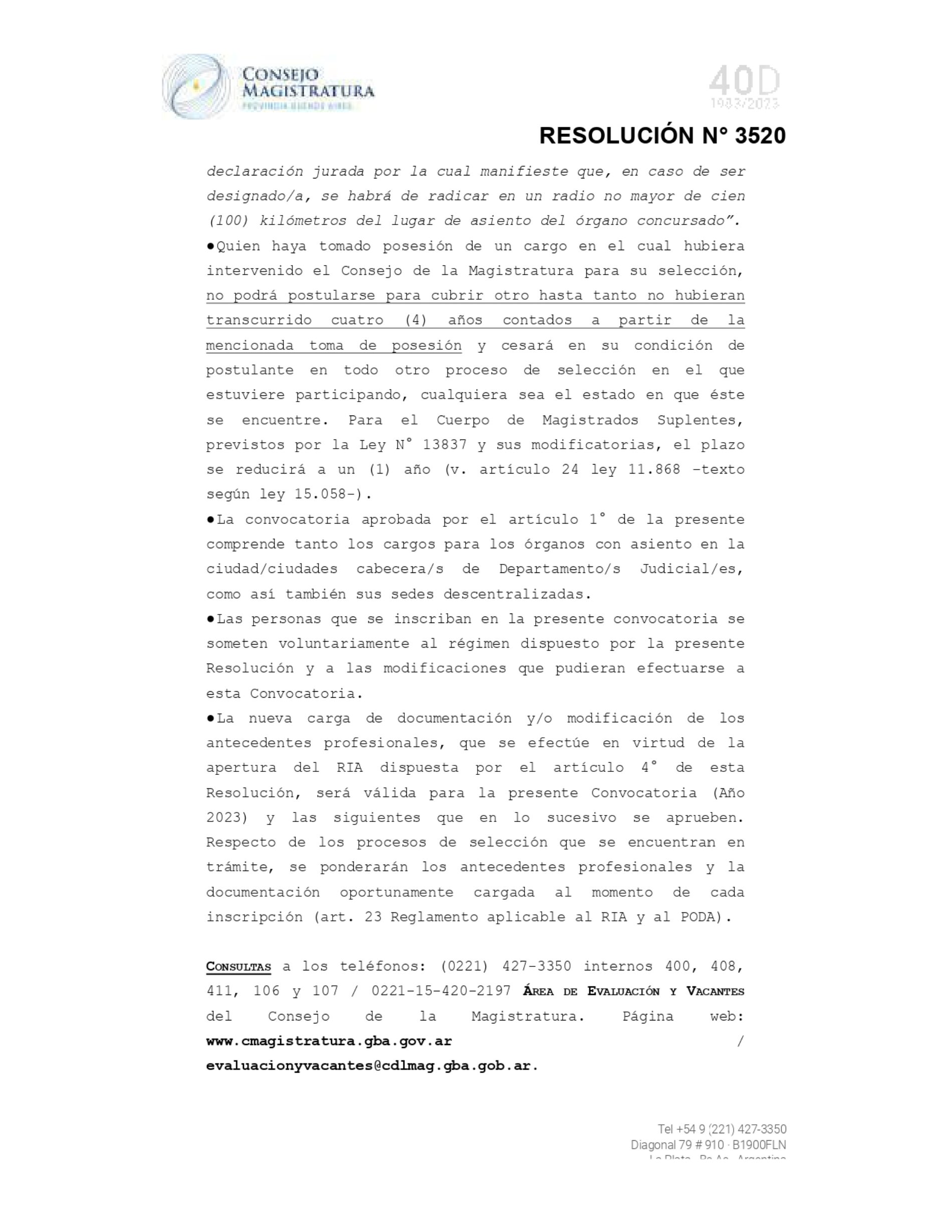Fundejus difunde: “Resolución 3520 del 19/12/2023 “