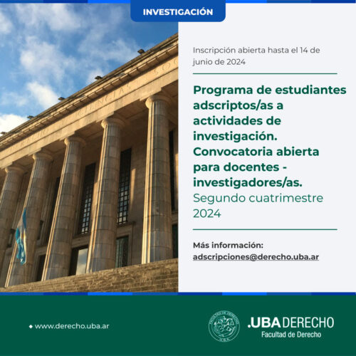 FUNDEJUS difunde: “Programa de estudiantes adscriptos/as a actividades de investigación. Convocatoria abierta para docentes – investigadores/as.”