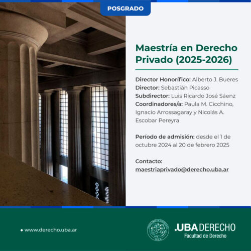 FUNDEJUS difunde: “Maestría en Derecho Privado (2025-2026)”