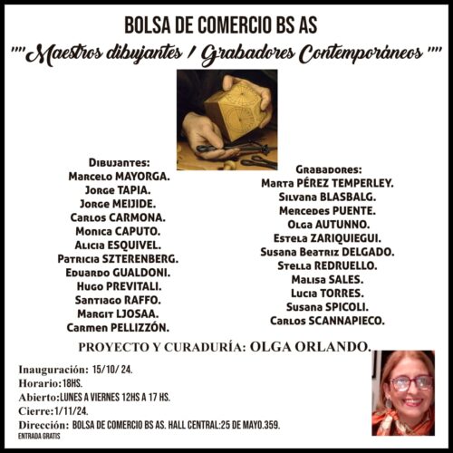FUNDEJUS difunde: “Bolsa de Comercio Buenos Aires: Maestros dibujantes / Grabadores Contemporáneos”