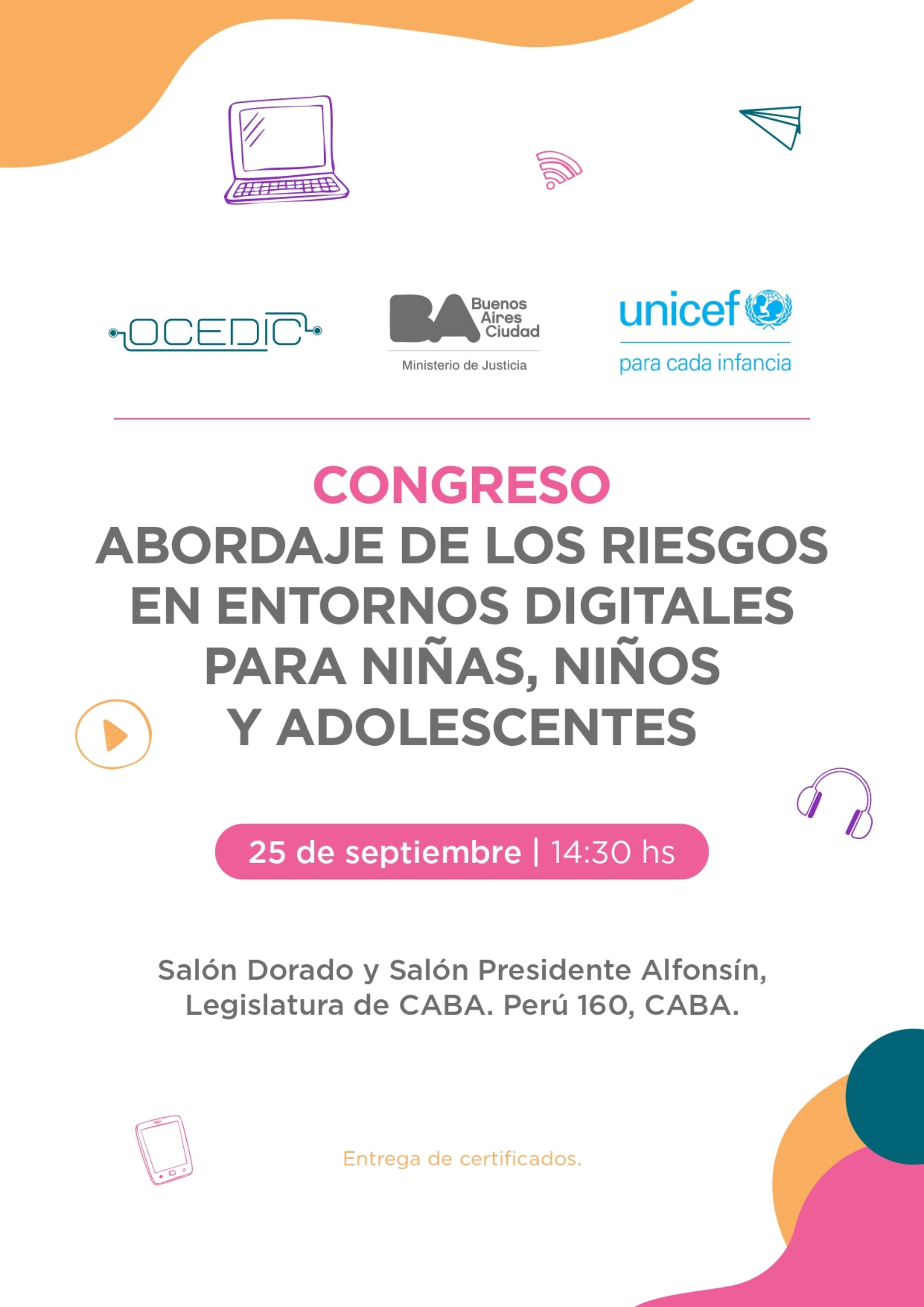 Congreso: “Abordaje de los riesgos en entornos digitales para niñas, niños y adolescentes”