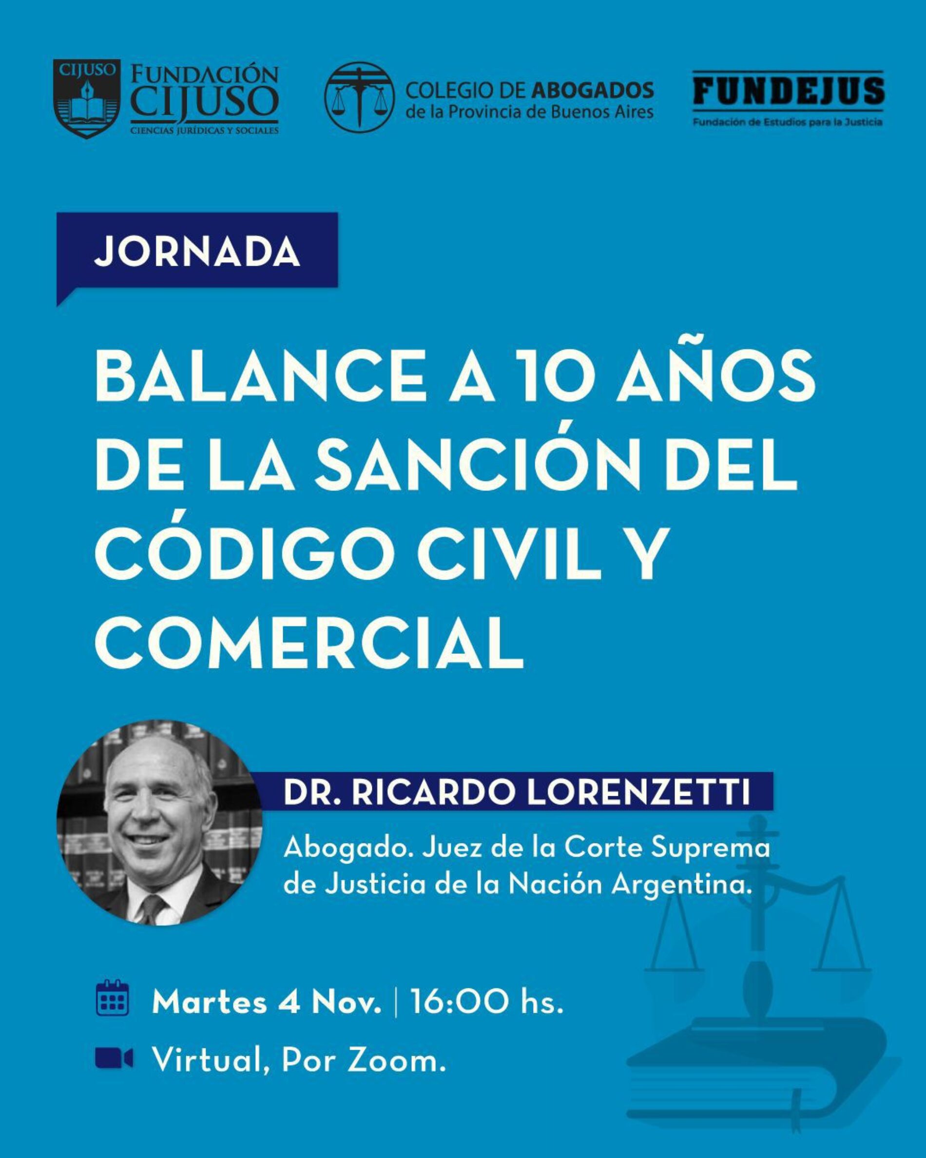 Jornada: “Balance a 10 años de la sanción del Código civil y Comercial”
