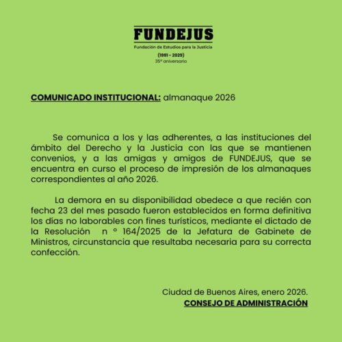 Comunicado Institucional: “Almanaque 2026”