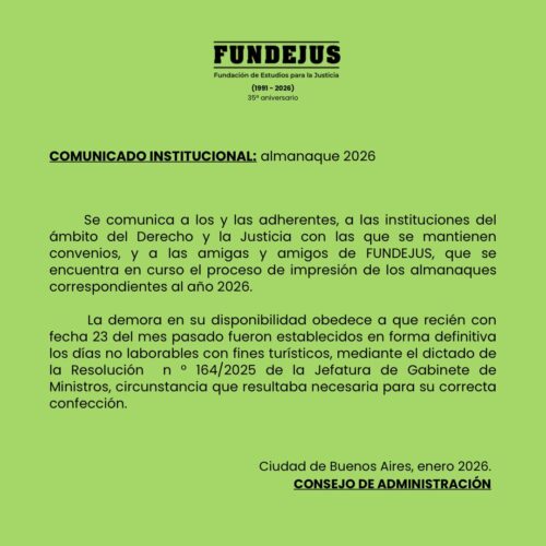 Comunicado Institucional: “Almanaque 2026”