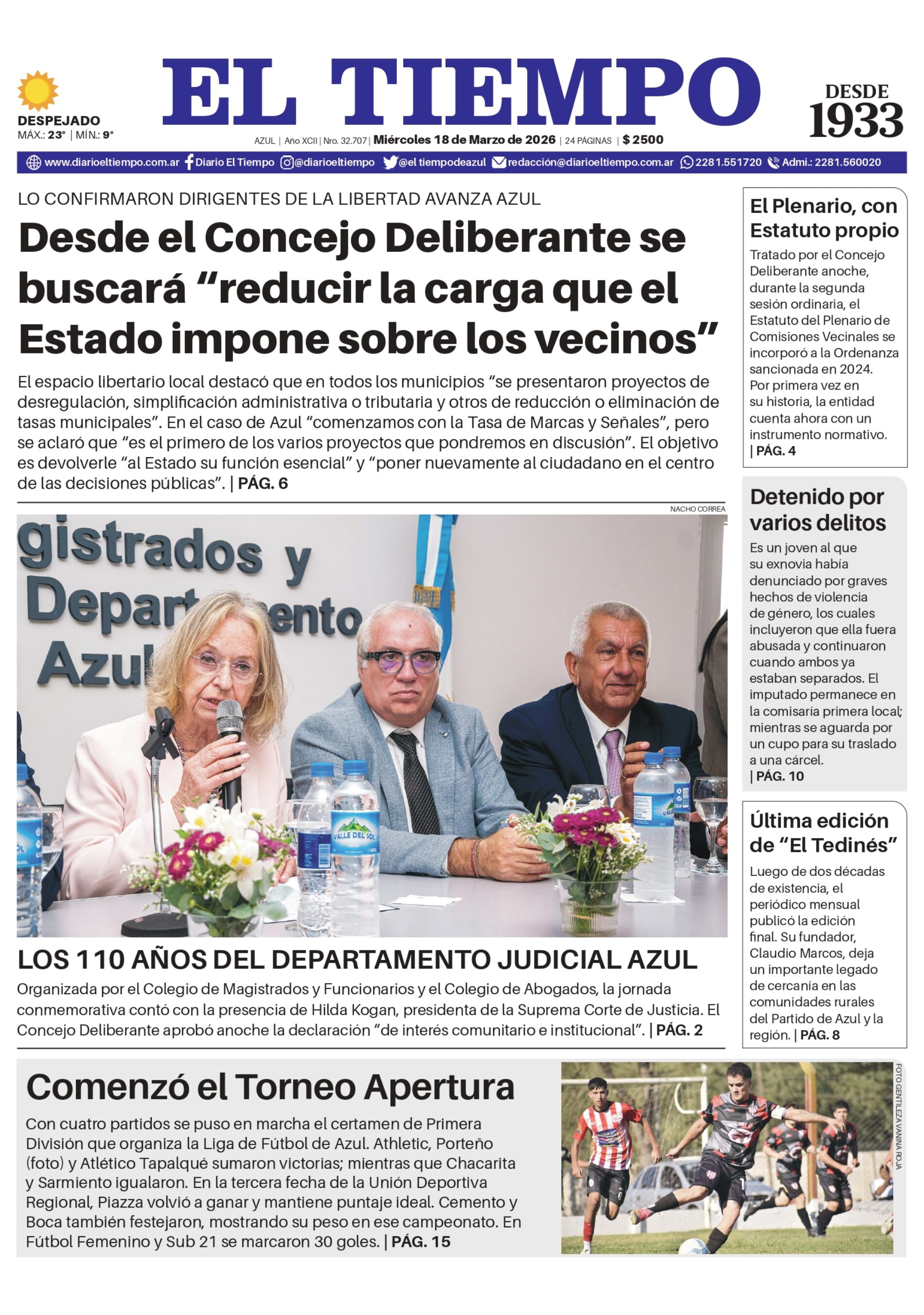 Conmemoración 110 años del departamento de Azul