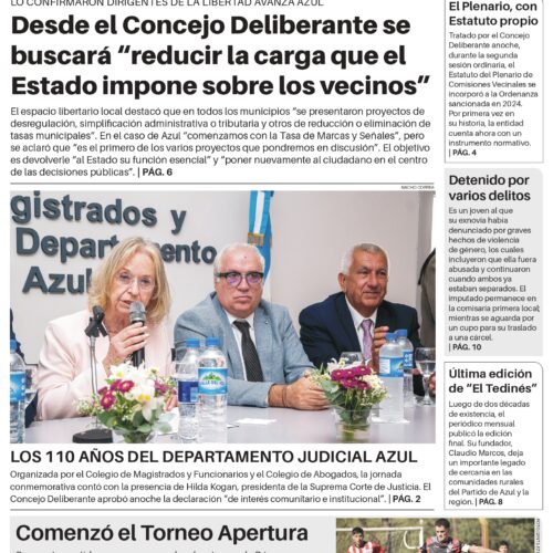 Conmemoración 110 años del departamento de Azul