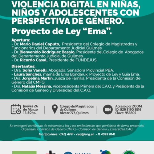 Violencia digital en niñas, niños y adolescentes con perspectiva de género. Proyecto de Ley “Ema”.
