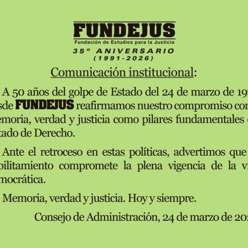 50 años del golpe de Estado del 24 de marzo de 1976.
