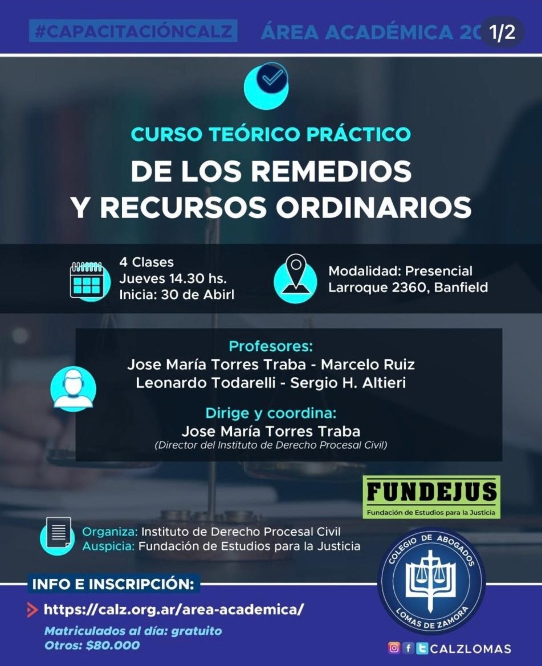 Curso teórico práctico: De los remedios y recursos ordinarios.
