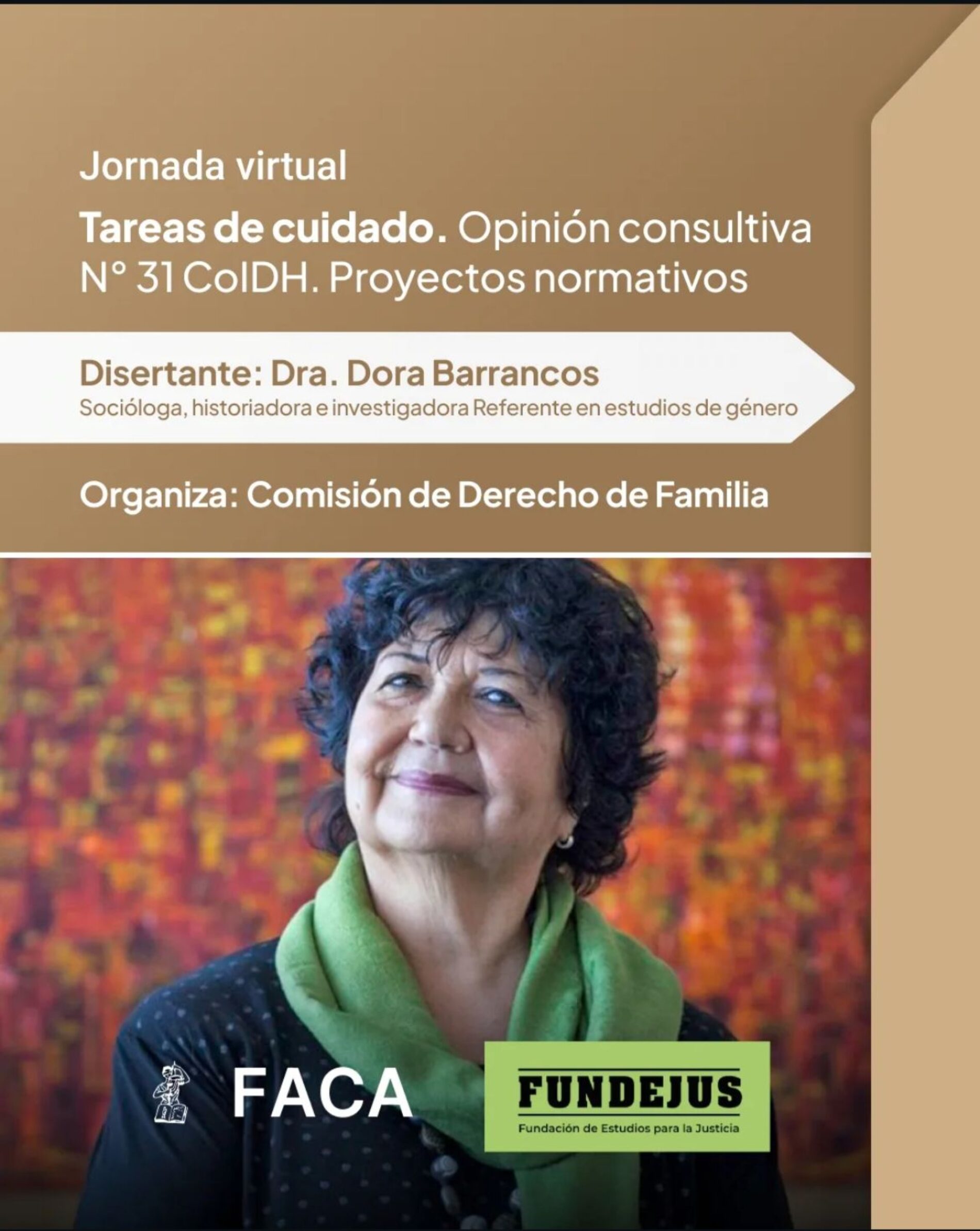 Jornada virtual: “Tareas de cuidado”, organizada por la Comisión de Derecho de Familia.
