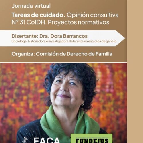 Jornada virtual: “Tareas de cuidado”, organizada por la Comisión de Derecho de Familia.