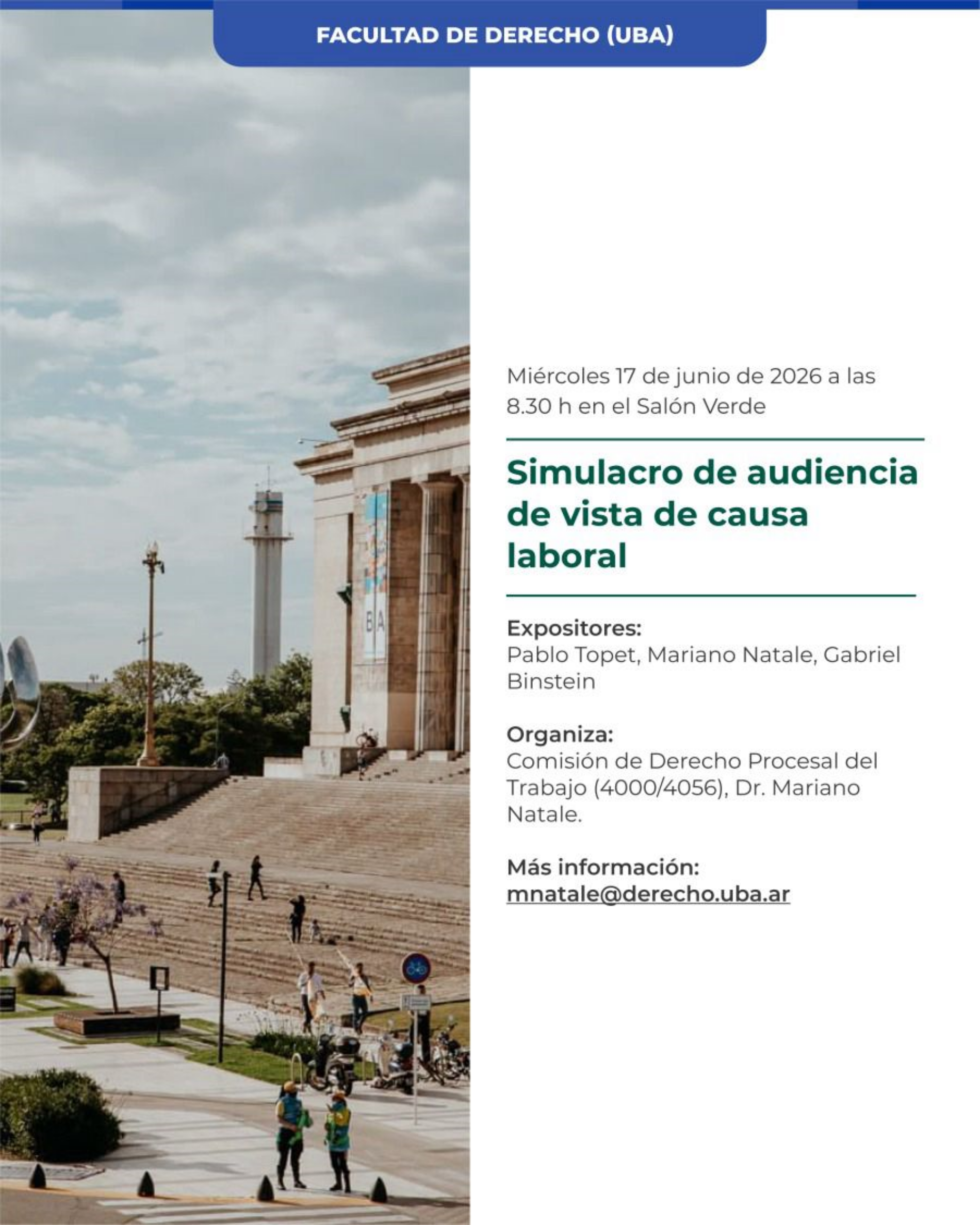 Simulacro de audiencia de vista de causa laboral
