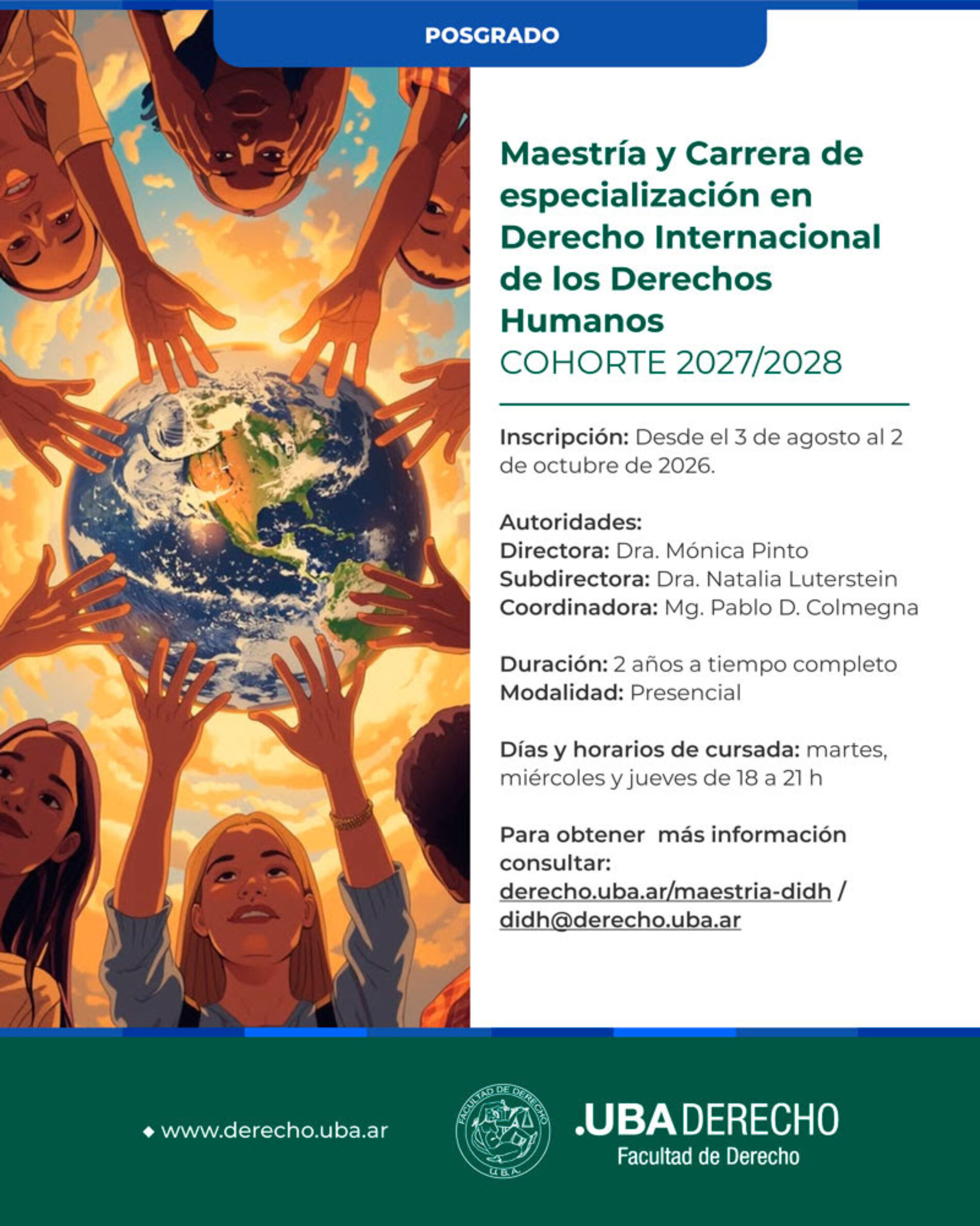 Maestría y Carrera de especialización en Derecho Internacional de los Derechos Humanos