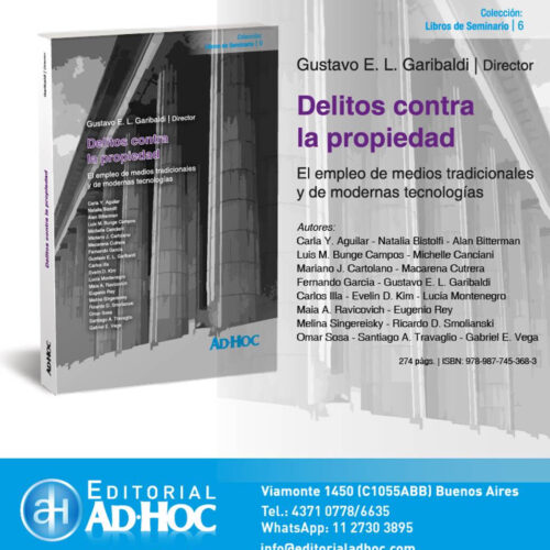 NOVEDAD BIBLIOGRÁFICA. Delitos contra la propiedad