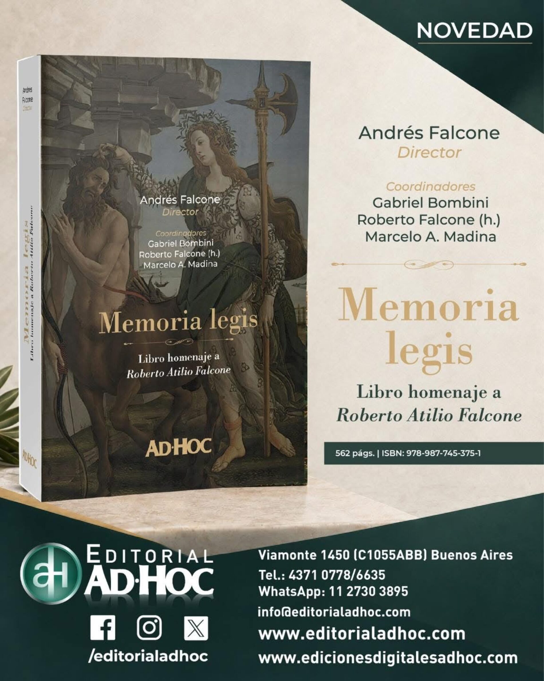 Memoria Legis. Libro homenaje a Roberto Atilio Falcone.