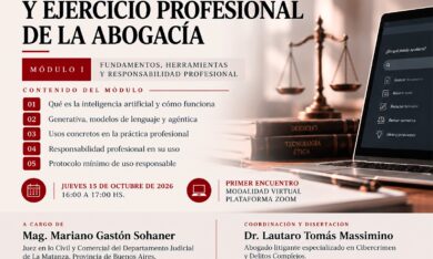 Clase abierta: inteligencia artificial y ejercicio profesional de la abogacía.